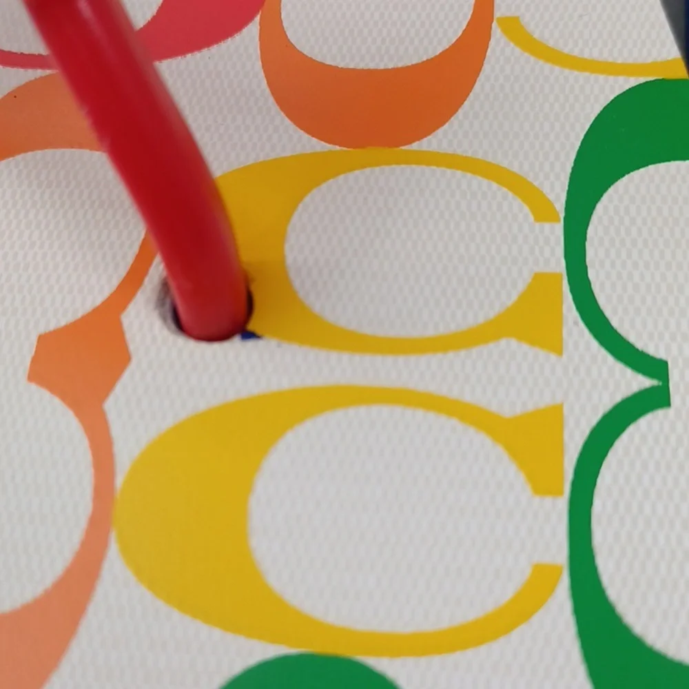 Coach Signature Rainbow Pride Flip Flops NWOT - Picture 8 of 8